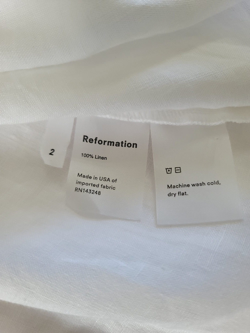 Reformation Canyon White Linen Smocked Midi Dress XS - Picture 7 of 10